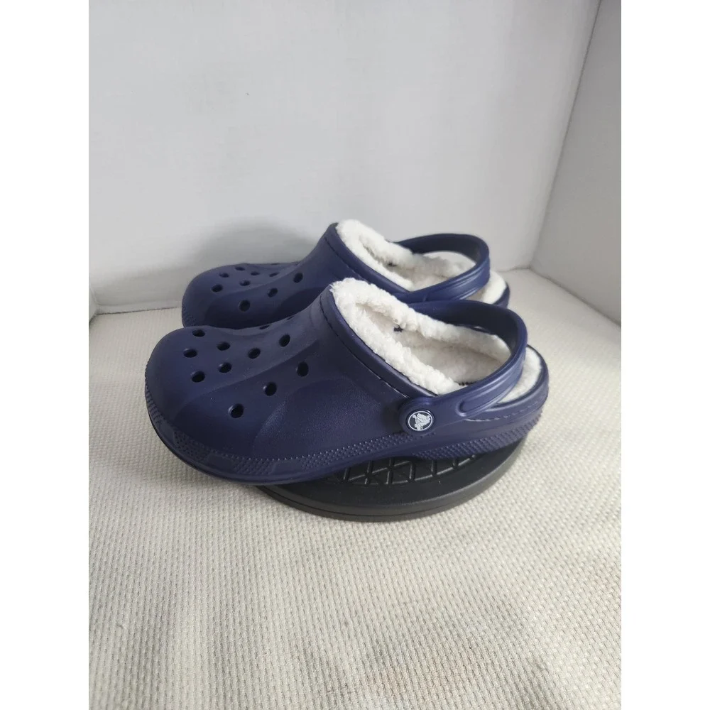 NWT Baya Sherpa Lined Crocs Clog Relaxed‎ Fit Navy Men's 7 Womens 9 Authentic